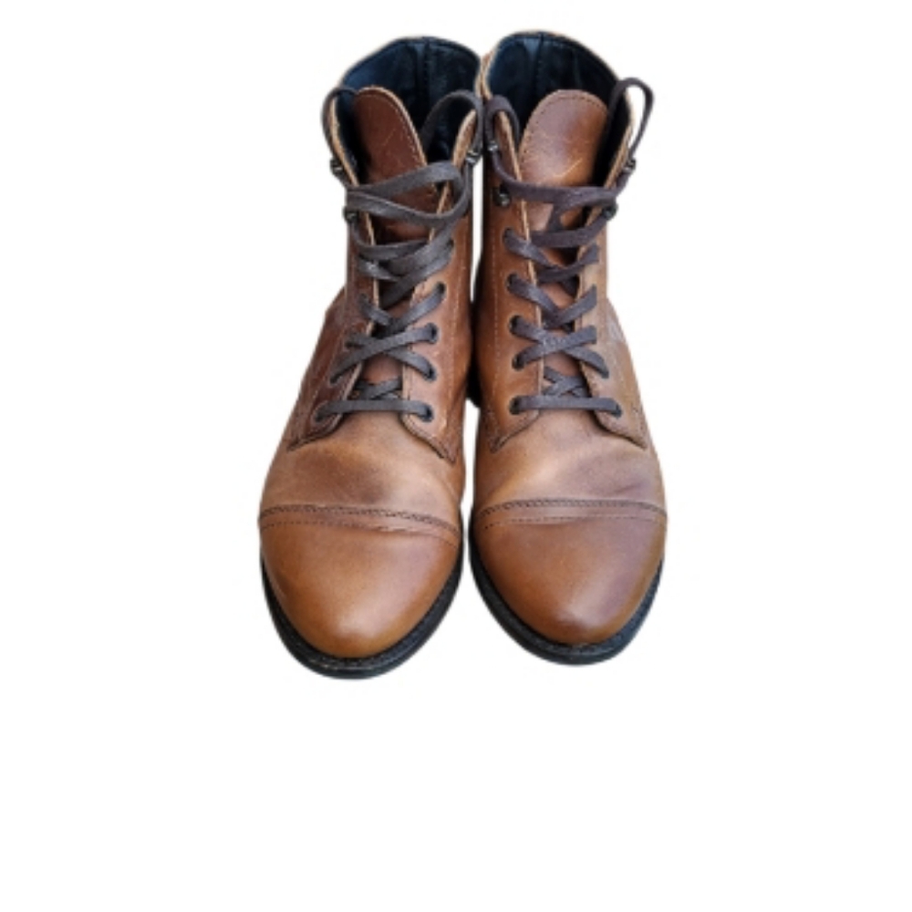 Thursday Boot Company Everyday Captain Brown Leather Lace Combat Ankle Women 10 - Picture 2 of 12
